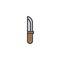 Camping knife filled outline icon