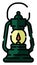 Camping lamp, icon