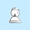 Camping lamp sticker icon. Simple thin line, outline vector of travel icons for ui and ux, website or mobile application