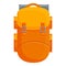 Camping large backpack icon, cartoon style