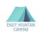 Camping lettering icon