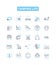 Camping life vector line icons set. Camping, Life, Outdoors, Tent, Sleeping, Bag, Hammock illustration outline concept