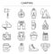 Camping Line Icon Set