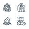 camping line icons. linear set. quality vector line set such as suv car, campfire, jacket
