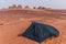 Camping at Meroe pyramids in Sud