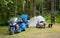 Camping with motorbikes in the wilderness