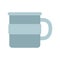 Camping mug icon. Enamel mug. Metal drinking cup isolated on white background