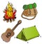 Camping objects collection 1