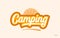 camping orange color word text logo icon