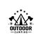 Camping and outdoor adventure retro logo. The emblem for cub scouts