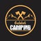 Camping outdoor badge design vector