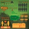 Camping outdoors hiking infographics. Set elements for creating