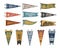 Camping pennant flags, camp hiking sport pendants