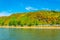 Camping place on riverside of Rhein near Boppard, Germany