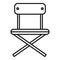 Camping portable chair icon, outline style