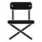 Camping portable chair icon, simple style