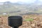 Camping pot on the portable gas stove. Landmannalaugar trek.