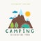 Camping Recreation Park Simple Label