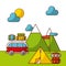 Camping related icons image