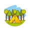 Camping related icons image