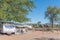 Camping site at Punda Maria with elephants at the waterhole