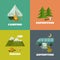 Camping template, icons.