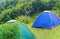 Camping tent in campground at national park