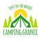 Camping tent graphic