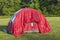 Camping tent in meadows