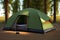 camping tent near a forest