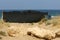 Camping tent on the shores of the Mediterranean Sea