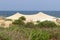 Camping tent on the shores of the Mediterranean Sea