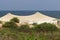 Camping tent on the shores of the Mediterranean Sea