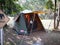 Camping tent in Thailand Nation Park.