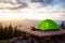 Camping Tent on top of a Mountain with Canadian Nature Landscape