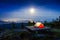 Camping Tent on top of a Mountain with Canadian Nature Landscape