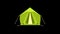 Camping Tent Travel Adventure icon Line Drawing Animation Transparent Vector Motion Graphics Loop