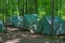 Camping Tents at Rustic Campground