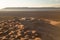 Camping tents surrounded by sand dunes in the Sahara desert, Morocco