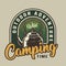 Camping time colorful badge