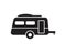 Camping trucks black glyph icon template black color editable