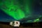 Camping under Aurora Borealis near Alaska-Yukon border crossing