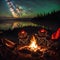 Camping under the stars and roasting marshmallows during vacations