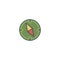 Camping vintage compass icon. Vector design. Use on logo templates, infographics and so on. Hiking trail, backpacking