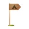 Camping wood sign board, show direction to place