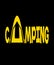 Camping word graphic with tent