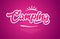 camping word text typography pink design icon