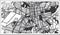 Campo Grande Brazil City Map in Black and White Color in Retro Style. Outline Map
