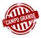 Campo Grande - Red grunge button, stamp