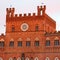 Campo Square with Public Building at sunset, Siena, Italy